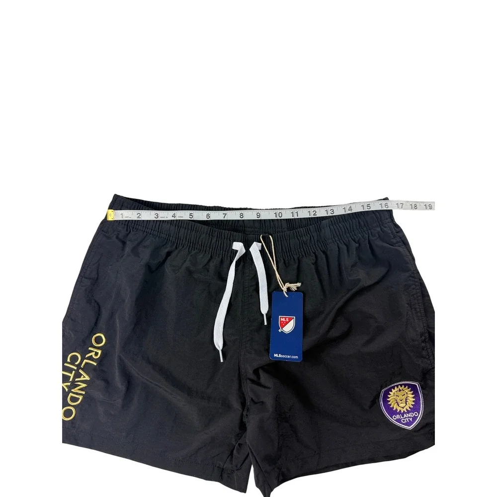 MLS Orlando City SC Mens Swim Trunks Black Sz XL Soccer Board Shorts UPO5187 NWT